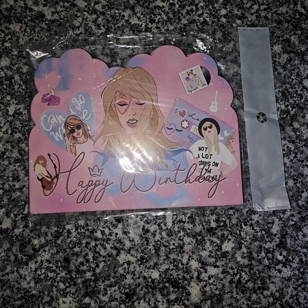 Taylor Swift Pink and Blue Birthday Invitations - New Package Of Cards